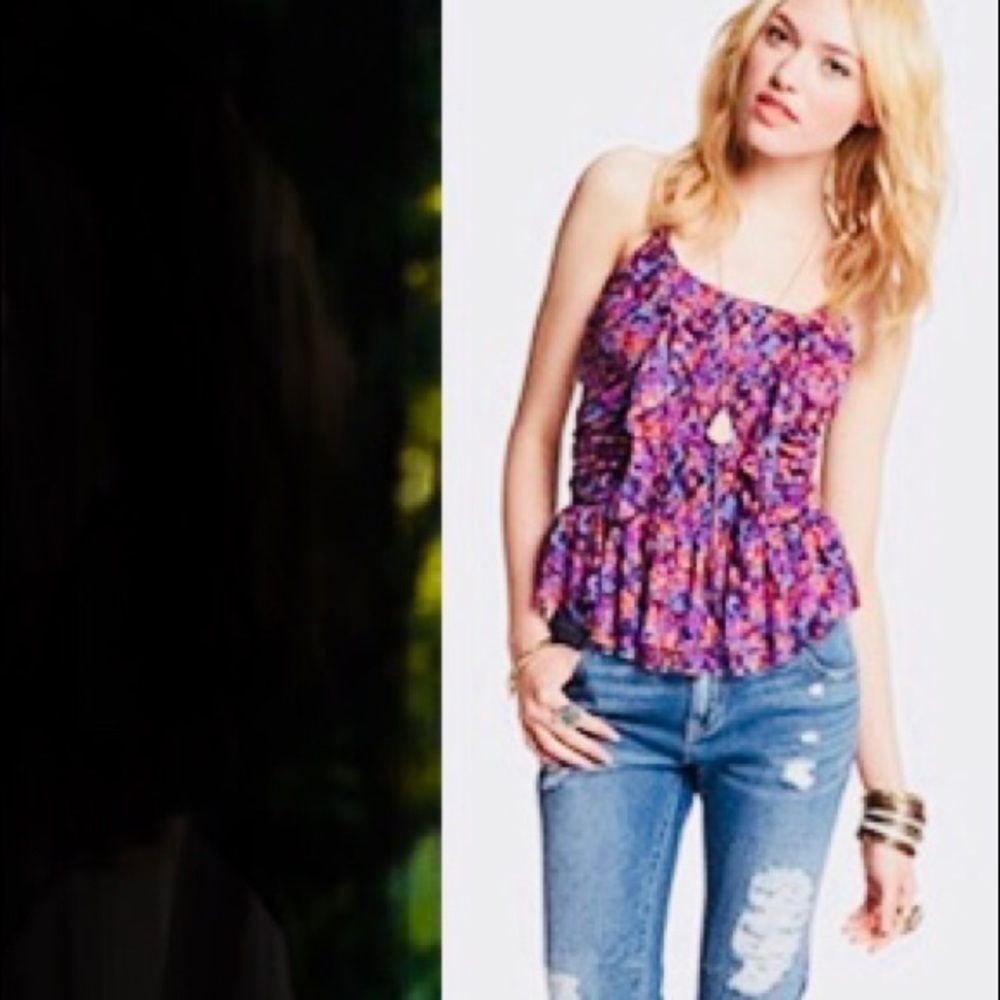 Free People floral tank top